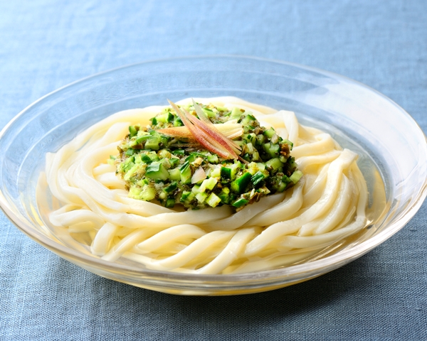 香味野菜のだし　納豆昆布のねばとろうどん