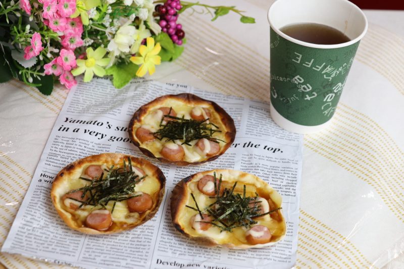 餃子の皮で パリパリ！！テリヤキピザ